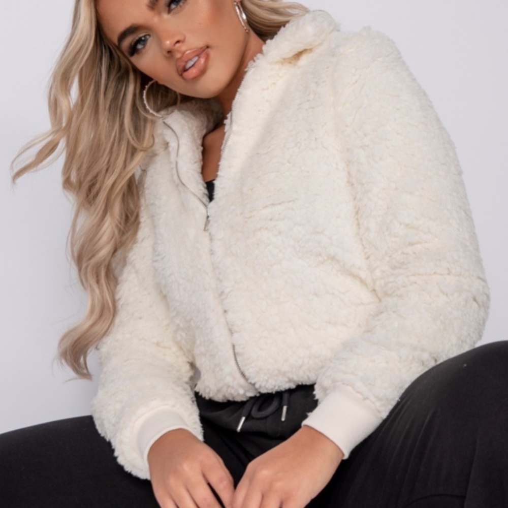 Fur bomber jacket